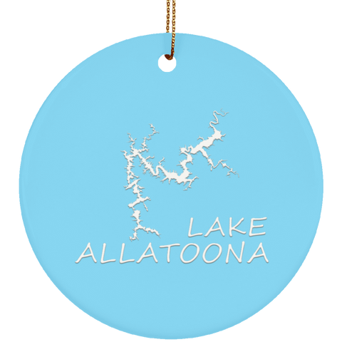 Image of Lake Allatoona Ceramic Circle Ornament