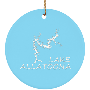 Lake Allatoona Ceramic Circle Ornament