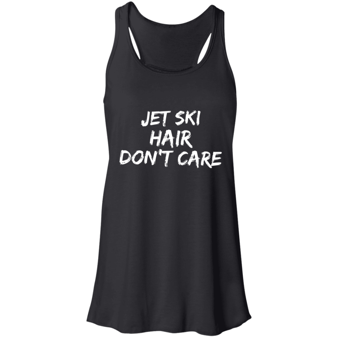 Jet Ski Hair Flowy Racerback Tank