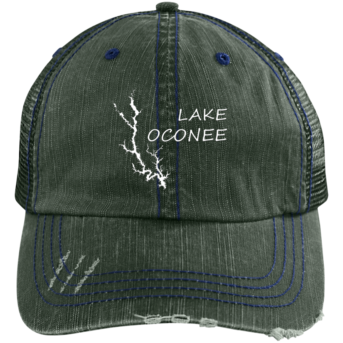 Lake Oconee Distressed Trucker Cap