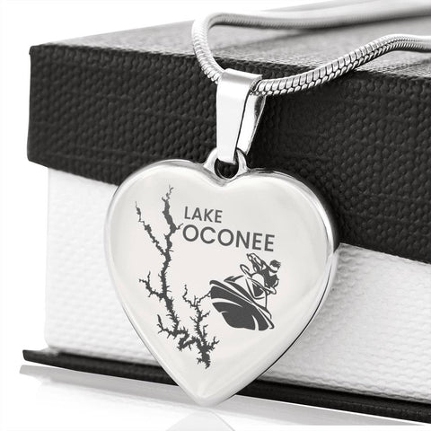 Image of Lake Oconee Heart Jet Ski Necklace