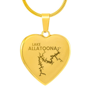 Lake Allatoona Gold Heart Necklace