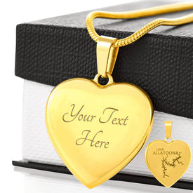 Lake Allatoona Gold Heart Necklace